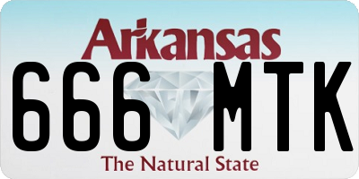 AR license plate 666MTK
