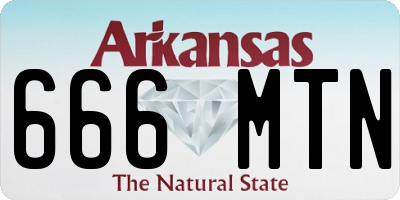 AR license plate 666MTN