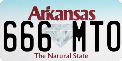 AR license plate 666MTO