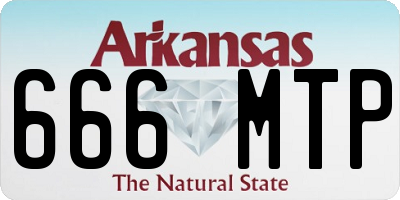 AR license plate 666MTP