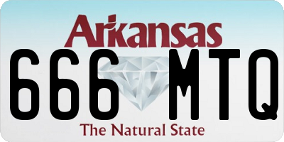 AR license plate 666MTQ