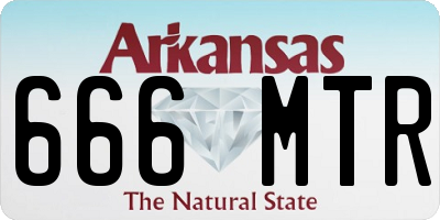 AR license plate 666MTR