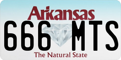 AR license plate 666MTS