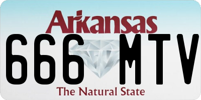AR license plate 666MTV