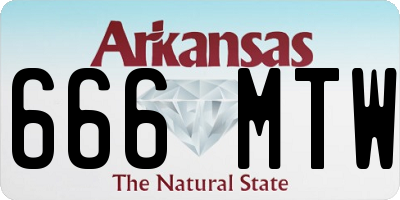 AR license plate 666MTW