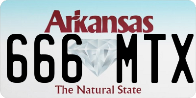 AR license plate 666MTX