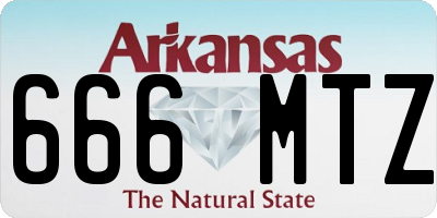 AR license plate 666MTZ