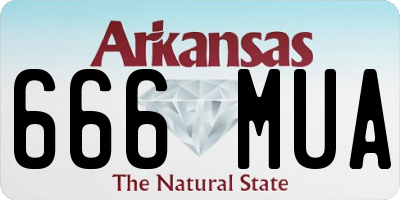 AR license plate 666MUA