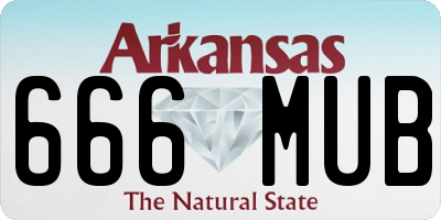 AR license plate 666MUB