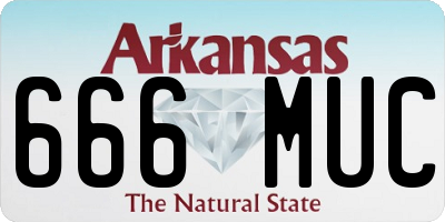 AR license plate 666MUC