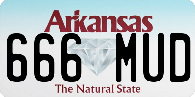 AR license plate 666MUD