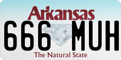 AR license plate 666MUH