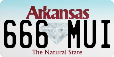 AR license plate 666MUI