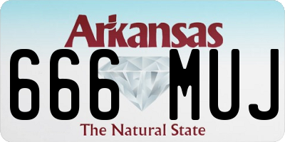 AR license plate 666MUJ