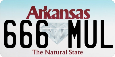 AR license plate 666MUL
