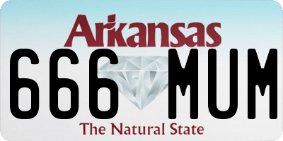 AR license plate 666MUM