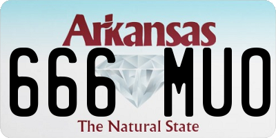 AR license plate 666MUO