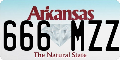 AR license plate 666MZZ