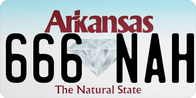 AR license plate 666NAH