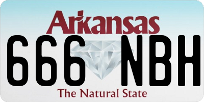 AR license plate 666NBH