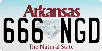 AR license plate 666NGD