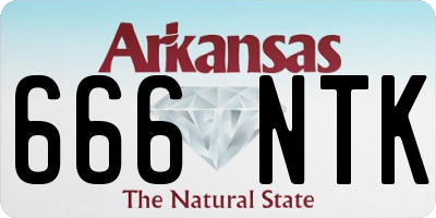 AR license plate 666NTK