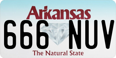 AR license plate 666NUV