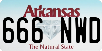 AR license plate 666NWD