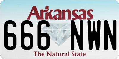 AR license plate 666NWN