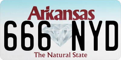 AR license plate 666NYD