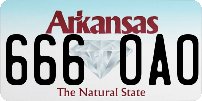 AR license plate 666OAO