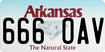 AR license plate 666OAV