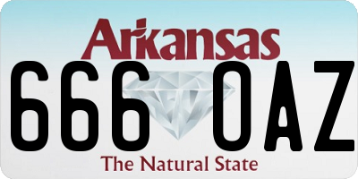 AR license plate 666OAZ