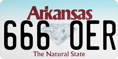AR license plate 666OER