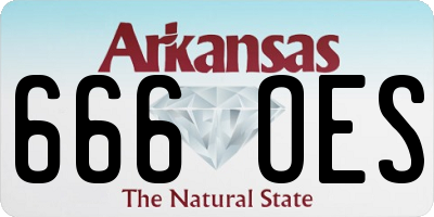 AR license plate 666OES