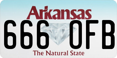 AR license plate 666OFB