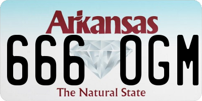 AR license plate 666OGM