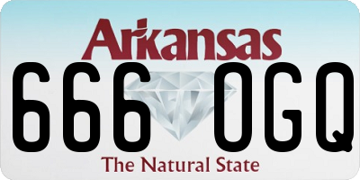 AR license plate 666OGQ