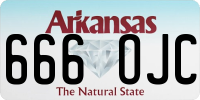 AR license plate 666OJC