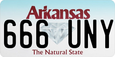 AR license plate 666UNY