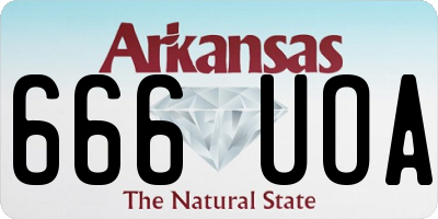 AR license plate 666UOA
