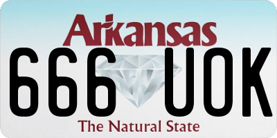 AR license plate 666UOK