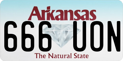 AR license plate 666UON