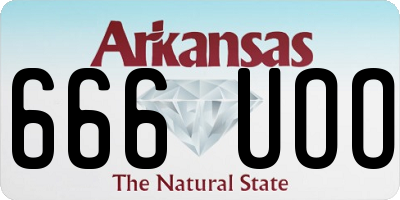 AR license plate 666UOO