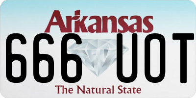 AR license plate 666UOT