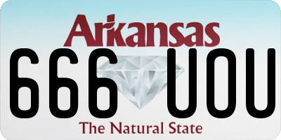 AR license plate 666UOU