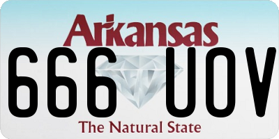 AR license plate 666UOV