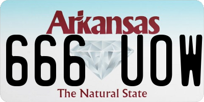 AR license plate 666UOW