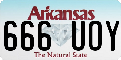 AR license plate 666UOY