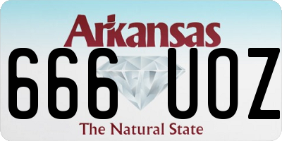 AR license plate 666UOZ